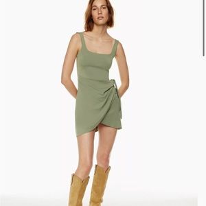 Saturn mini dress color taupe